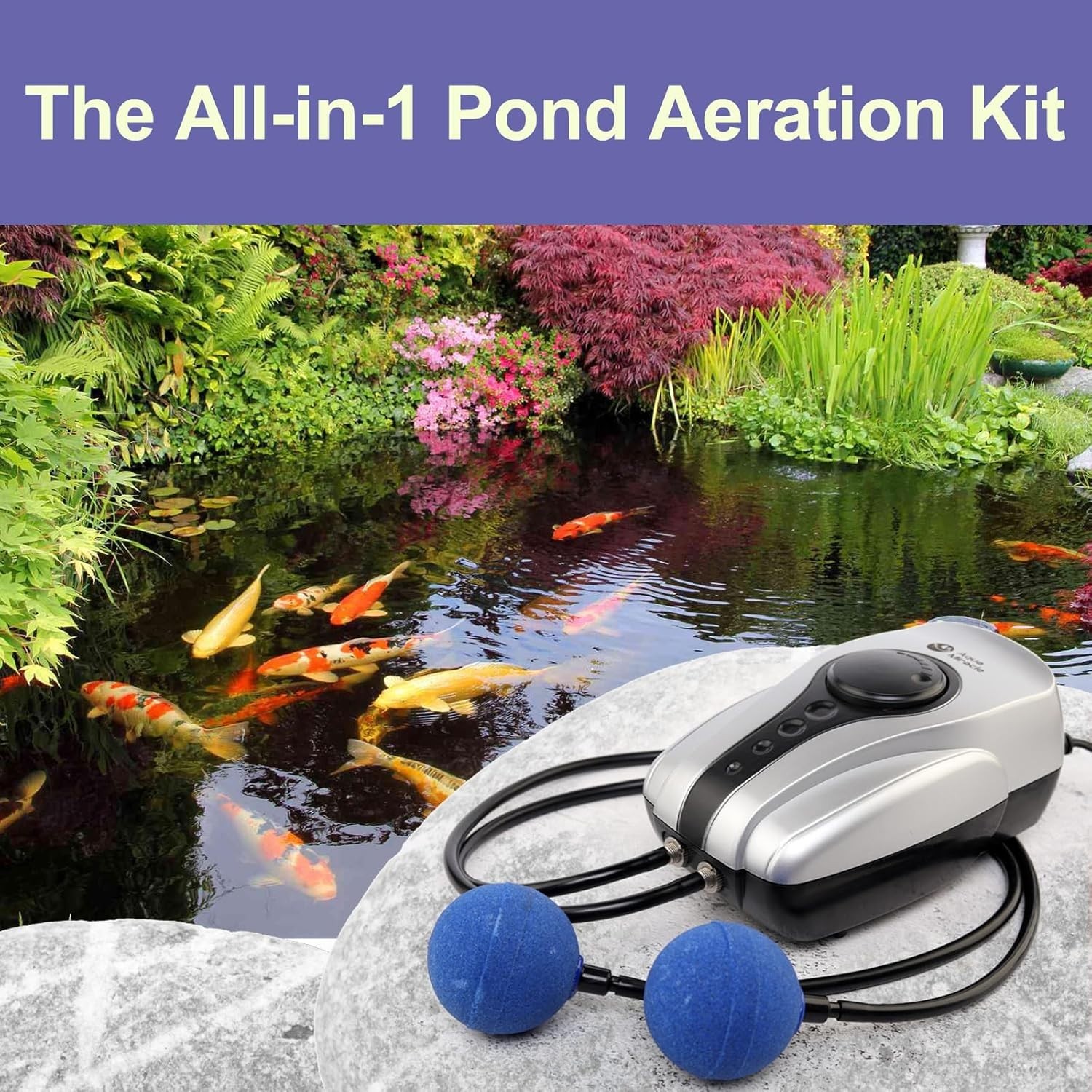 All-in-One Koi Pond Aerator for Pond up to 1000 Gallons, Pond Air Pump Aerati... gallery