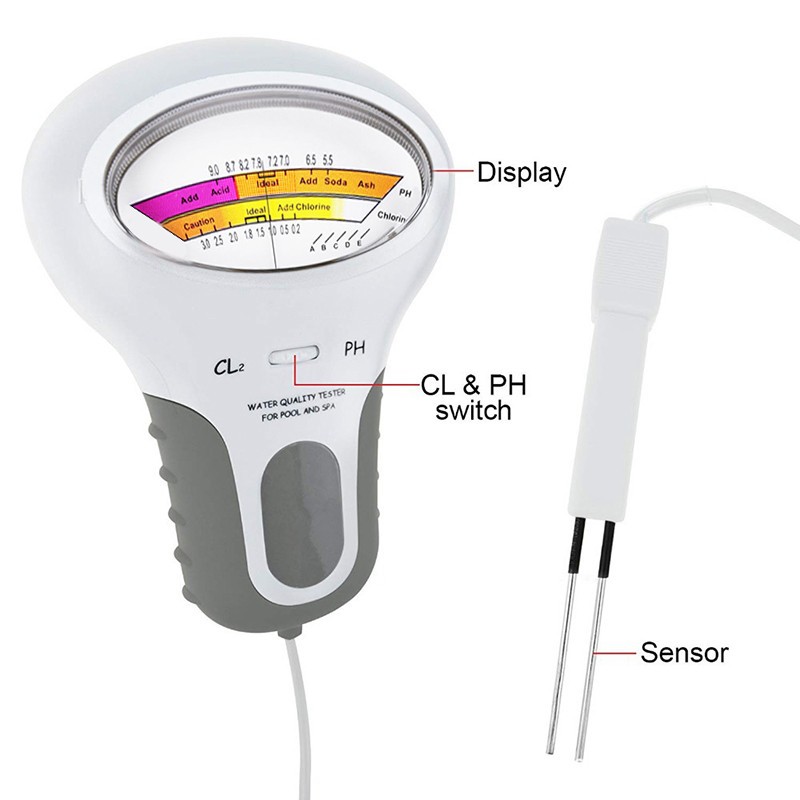 Water Quality PH/CL2 Chlorine Tester Level Meter For Swimming Pool Spa Hot Tubs gallery
