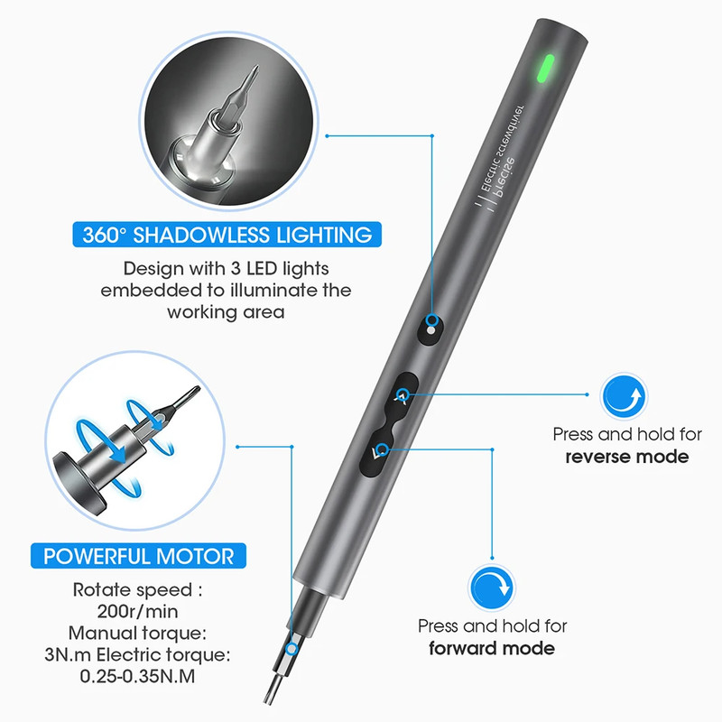 62/6 in 1 Electric Screwdriver Set Precision Handle Portable Power Tool Kits Wir gallery