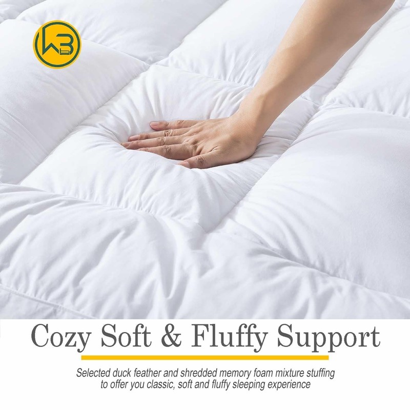 5 Inch Feather Bed Mattress Topper,Duck Feather Memory Foam Mattress Topper, ... gallery