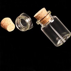 20pcs 30mm Transparent Multi Purpose Mini Empty Jars Glass with Corks Bottles