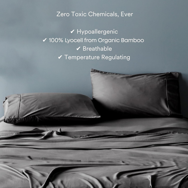 Cooling Pillowcase Set - 100% Lyocell - Silky Soft - Gray - 2 Pack gallery