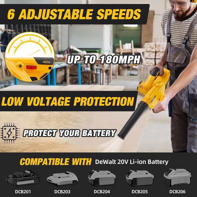 DEWALT DCE100B 20V Handheld Leaf Blower Cordless Battery Not Included - Yellow gallery