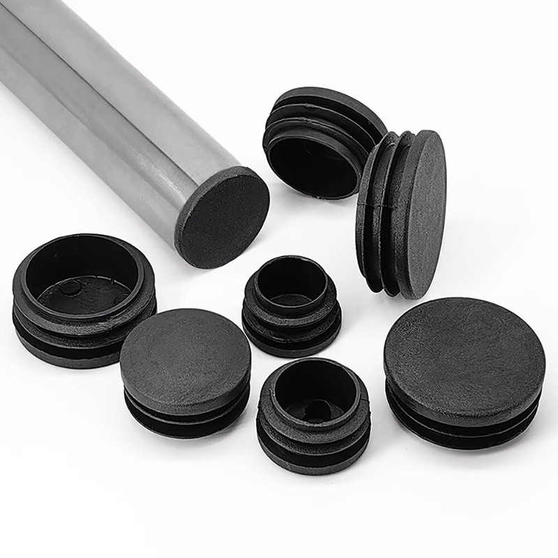Round Plastic Tube End Caps Insert Bung Blanking Plug Stopper For Chair Feet Leg gallery