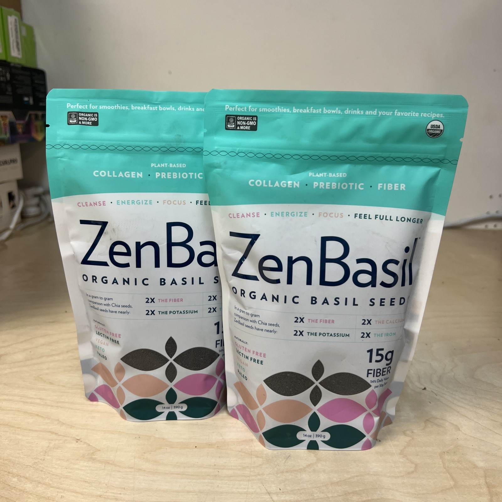 Zen Basil Seeds | Edible Basil Seeds USDA Organic, Kosher, Non-GMO, Lectin Set 2 gallery