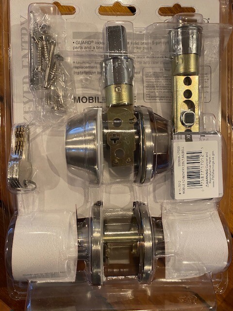 NEW Mobile Home Lockset Door Lock & Deadbolt Stainless Steel Keyed Alike gallery
