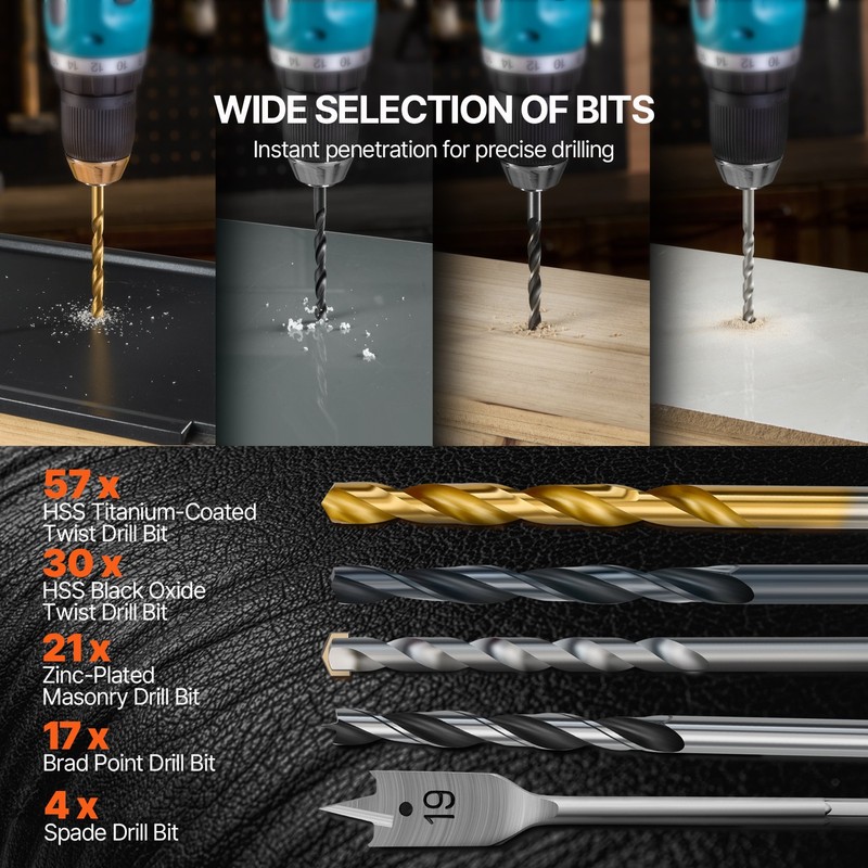 Drill Bit Set 246PCS Screwdriver Bit Set with Carrying Case Multi-purpose gallery