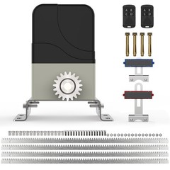 Blütezeit Automatic Sliding Gate Opener 900lb w/ 2 Remotes & Steel Racks