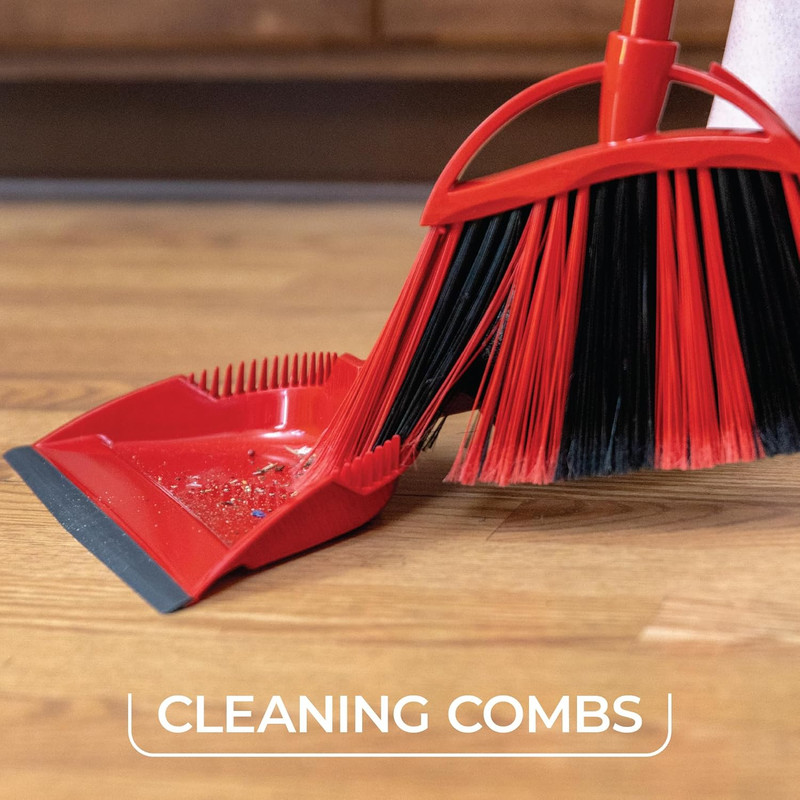 O-Cedar One Sweep Broom with Step-On Dustpan | Remove 99% with One Sweep | Light gallery
