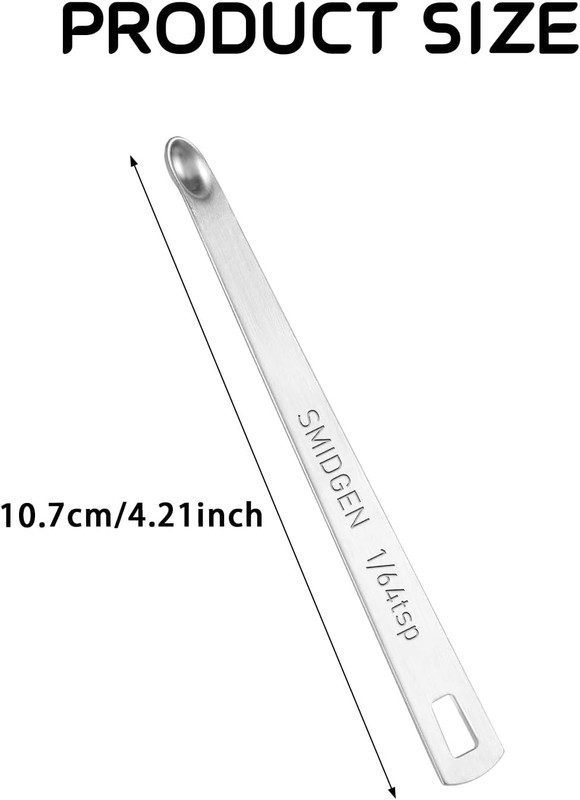 2 PCS 1/64 Teaspoon(1/64 Tsp | 0.083 mL | cc) Teaspoon, Silver gallery