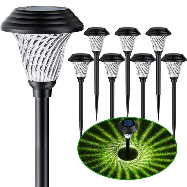 8Pack Solar Lights Outdoor Garden Path Light Waterproof Up to 8 hours Cold White gallery