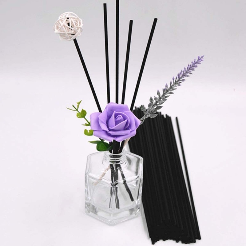100PCS Reed Diffuser,7 Inch Aromatherapy Diffuser Black Fiber Sticks-Black Re... gallery