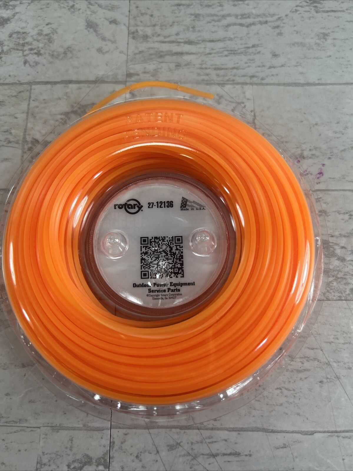 27-12136 Rotary Orange Nylon Diamond Cut Trimmer Line .095"x120' 1/2lb Donut gallery