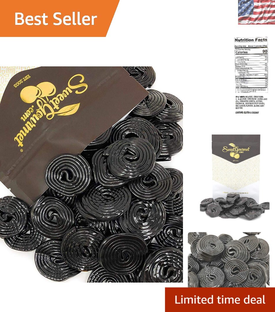 1lb Resealable Italian Licorice Wheels - Natural Color & Flavor Confections gallery