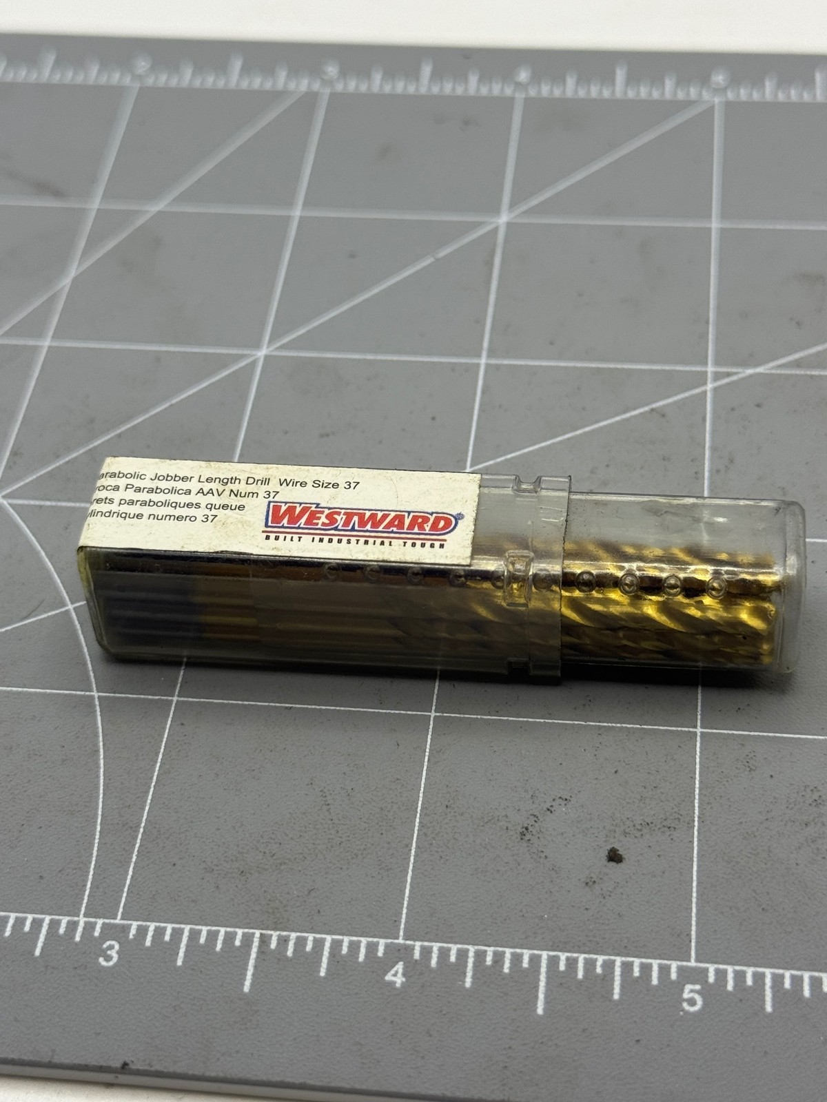 Westward Parabolic Jobber Drill Bit Set 12pc Size 37 Gold Coated Precision gallery