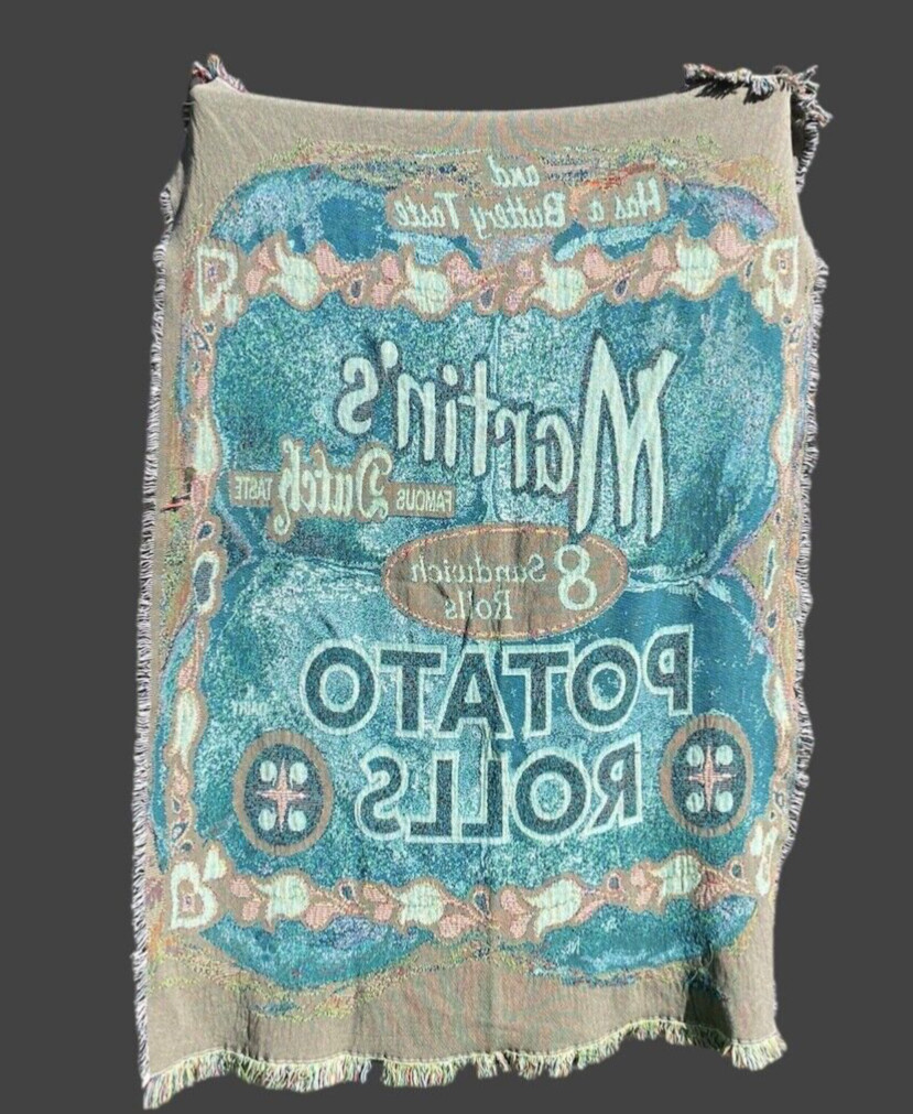 Martins Potato Rolls Tapestry Throw Blanket 70 x 50 in Advertising PA Dutch READ gallery