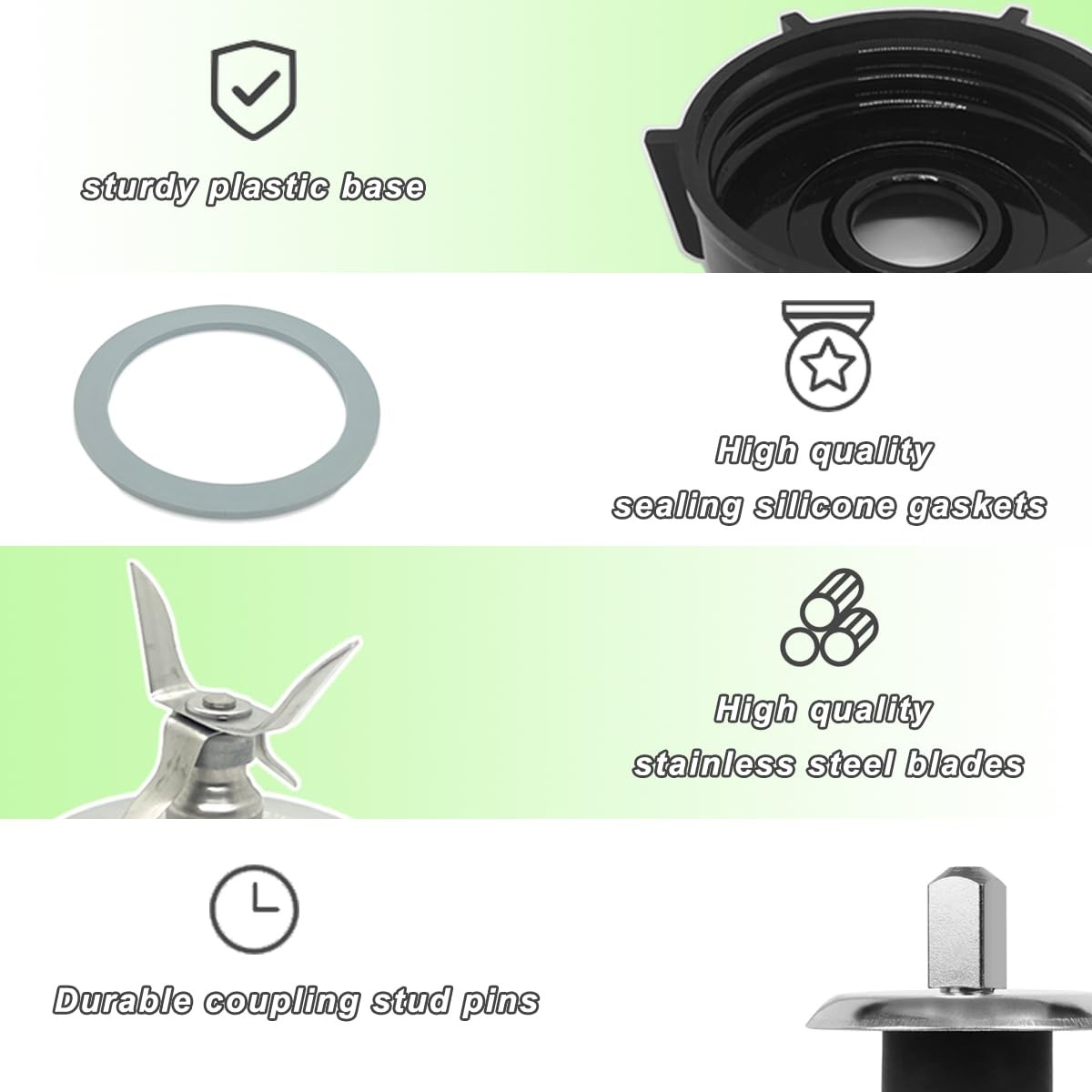 for Oster Blender Replacement Parts Kit - Ice Crusher Blade with Jar Black gallery