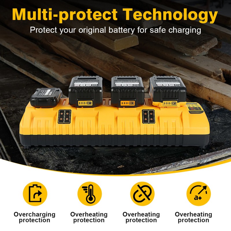 For Genuine DEWALT DCB104 20V MAX Multi-Port Fast Charger or/4X DCB205 Batteries gallery
