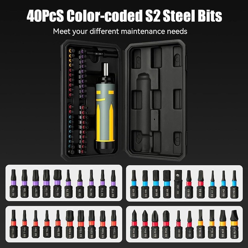 Torque Wrench Screwdriver Set 10-70 in-lb 42PC S2 Bits Precision Maintenance Kit gallery