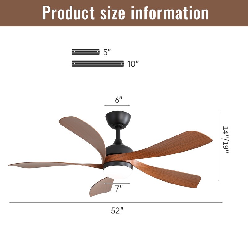 Sofucor 45in Smart Ceiling Fan with Remote Alexa/App Control Reversible DC Quiet gallery