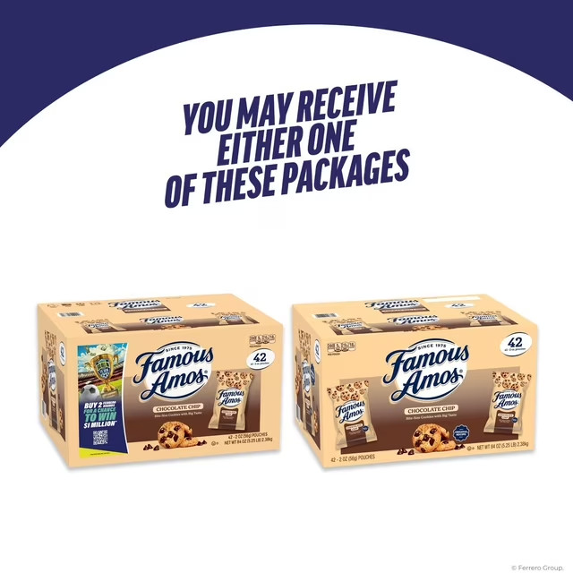 Famous Amos Chocolate Chip Cookies, 2 oz., 42 pk. gallery