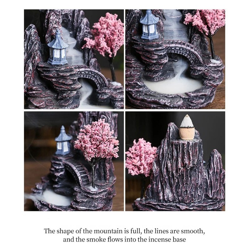High Mountain Flowing Waterfall Backflow Incense Burner Home Fragrance9970 gallery