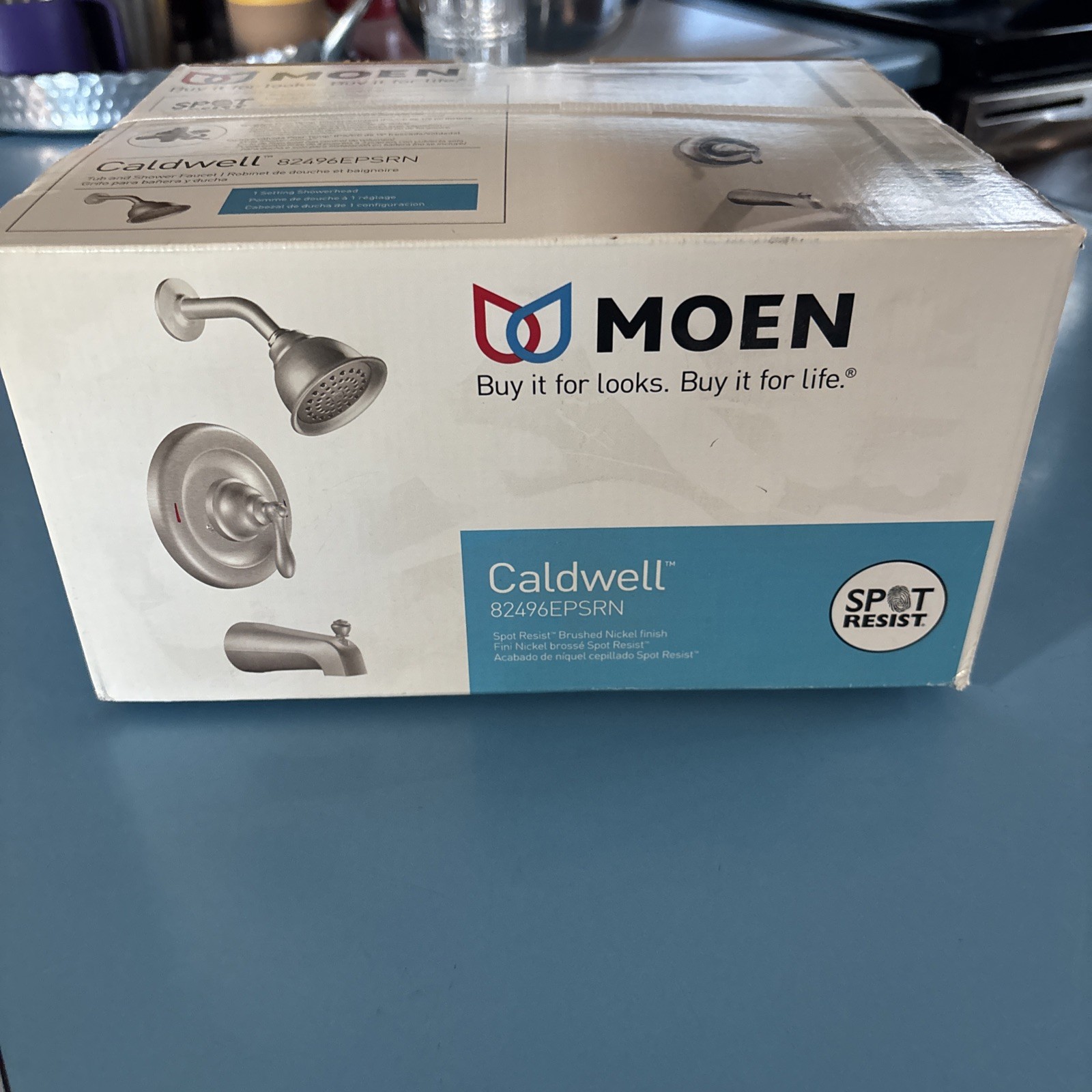 MOEN Caldwell 82496EPSRN Tub & Shower Faucet Set VALVE INCLUDED - Brushed Nickel gallery