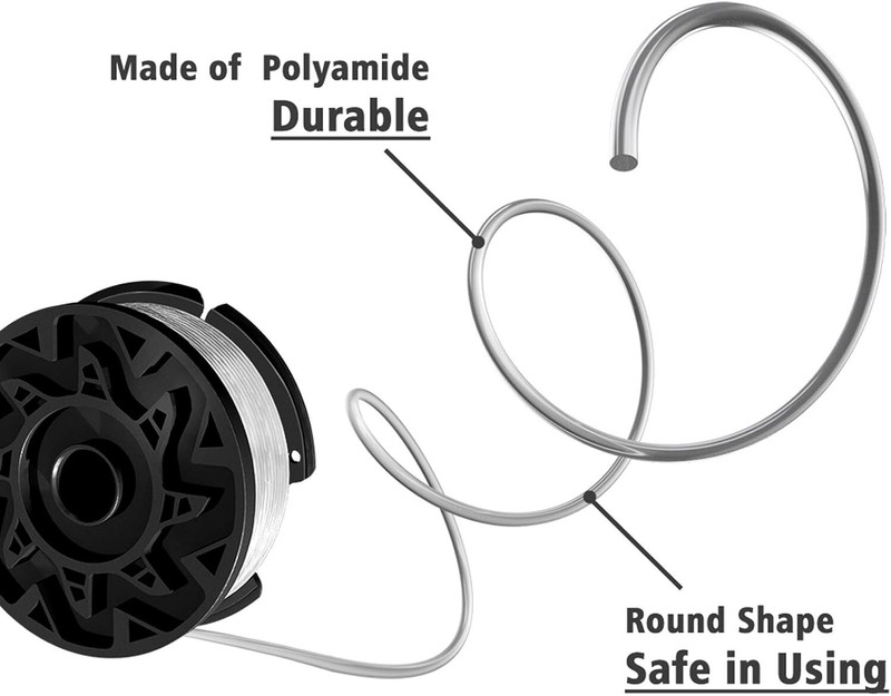 AF-100 Weed Eater String Replacement for Black+Decker Trimmer 6 Spools+1 Cap gallery