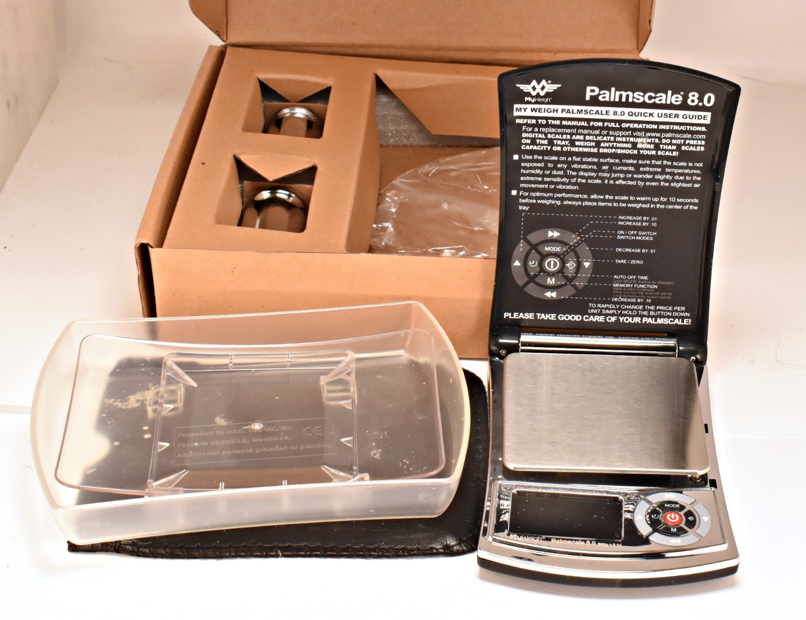 Myweigh Ps8 Palmscale 8.0 Digital Scale 800g x 0.1g Capacity 7 weigh modes gallery