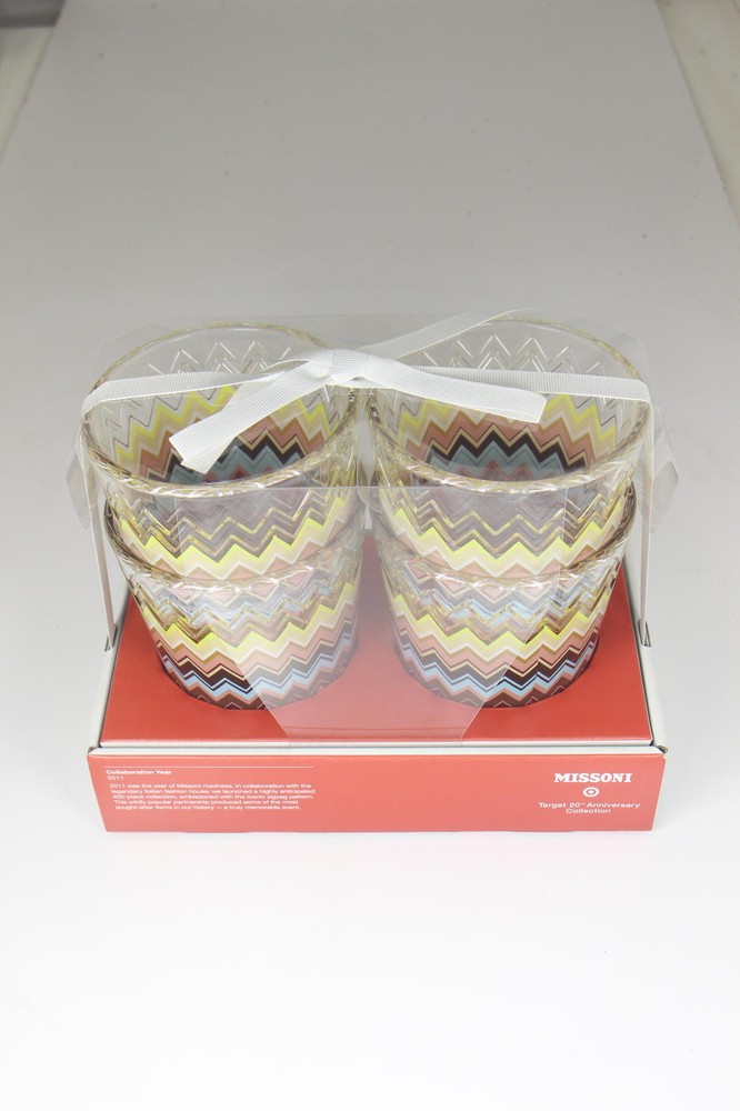 Missoni for Target Zig Zag Embossed Tumbler Set of 4 U8