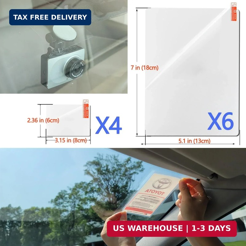 Windshield Sticker Applicator Electrostatic Film for Easy Application, Removal a gallery