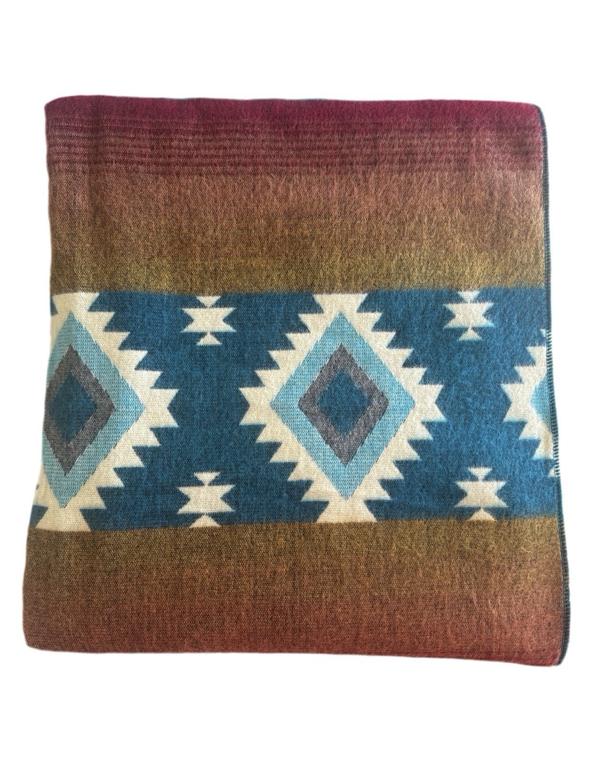 Alpaca Blanket - Cozy Colorful Native Pattern Throw - Made in Ecuador - 20263 gallery