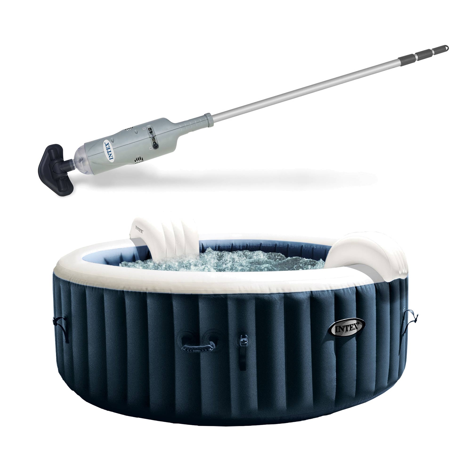 Intex Rechargeable Pool Vacuum Cleaner and Inflatable Hot Tub Bubble Jet Spa gallery
