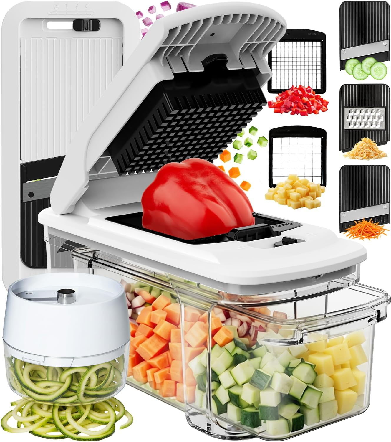 Fullstar XL Vegetable Chopper & Mandoline Slicer – Vegetable, Onion, Potato, Foo gallery