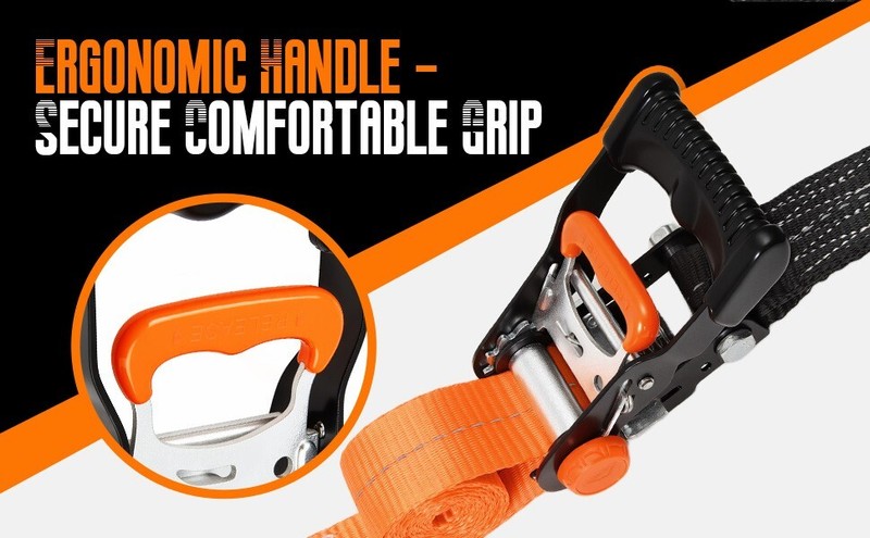 6-Pack Ratchet Tie Down Strap 1"x 10' 1500 LBS Break Strength 500 LBS Work Limit gallery