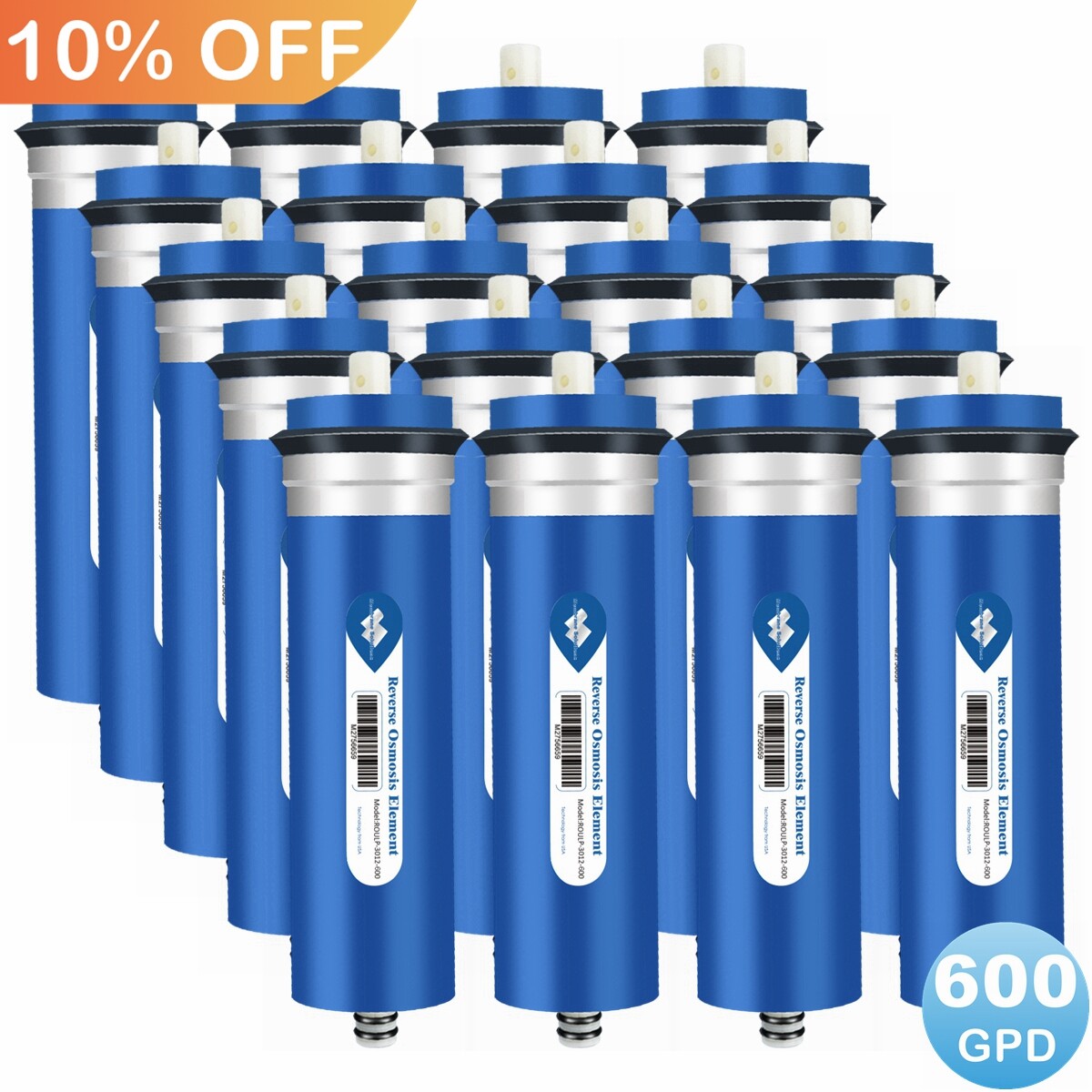 20 Pack 600 GPD RO Membrane Maple Syrup Reverse Osmosis System Water Filter NSF gallery