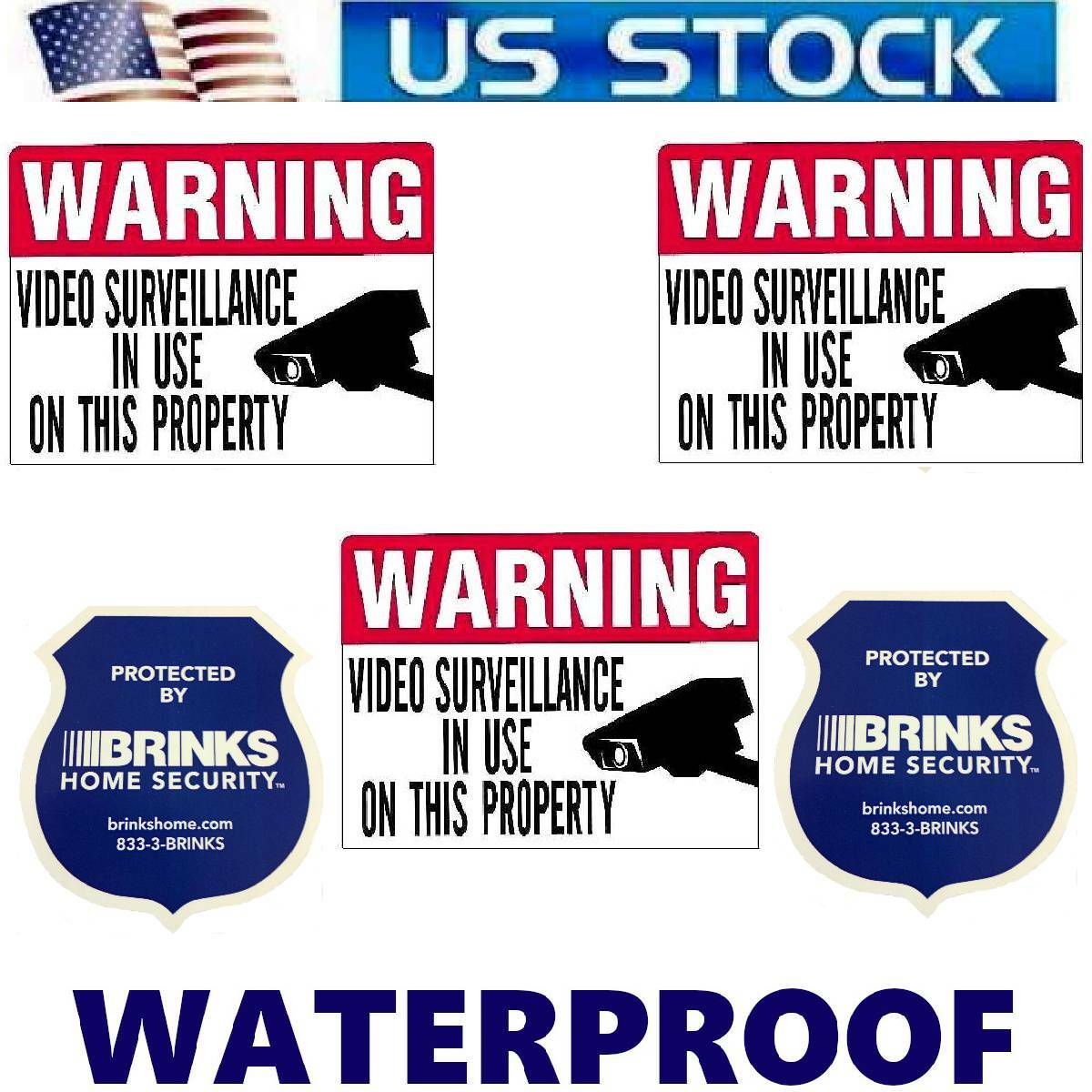 Lot Stickers Decals For House Windows Brinks Alarm Security Cameras In Use gallery