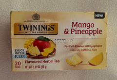 Twinings Mango Pineapple Herbal Tea Caffeine Free 20 Bags Exp 12/16/26