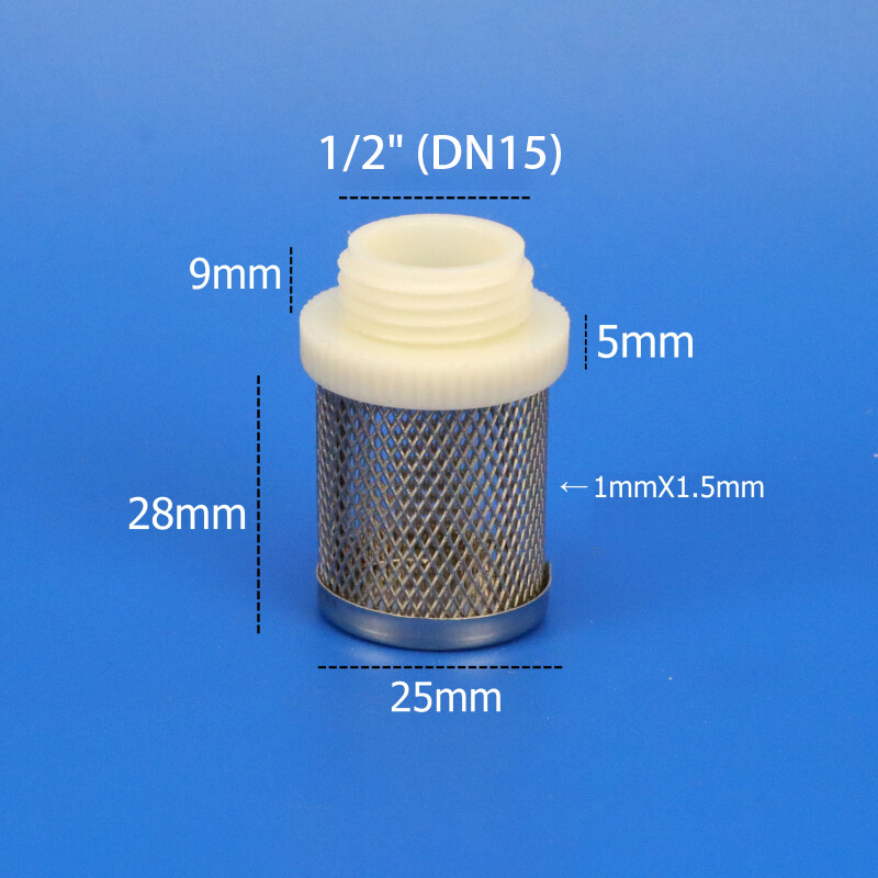 Strainer-Suction and Sump Filter, Stainless Steel Mesh Male Thread 1/2" to 4"