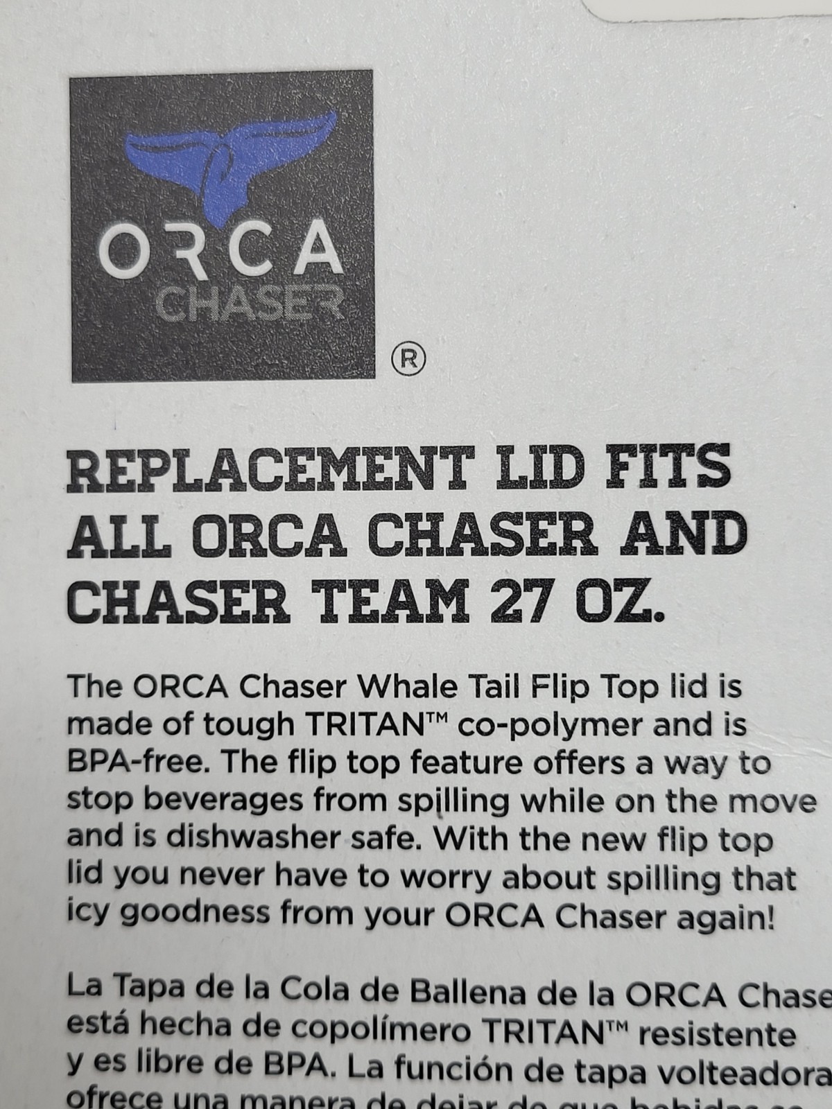 Orca Chaser Team White Titan 27oz Flip Top Replacement Lid White For Chaser 27oz gallery