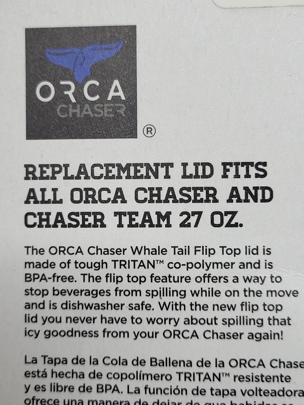Orca Chaser Team White Titan 27oz Flip Top Replacement Lid White For Chaser 27oz gallery