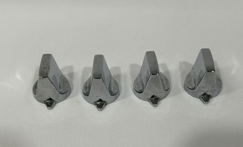 Stove Knobs Chrome Plastic FSP Unbranded 1” Diameter Lot Of 4 gallery