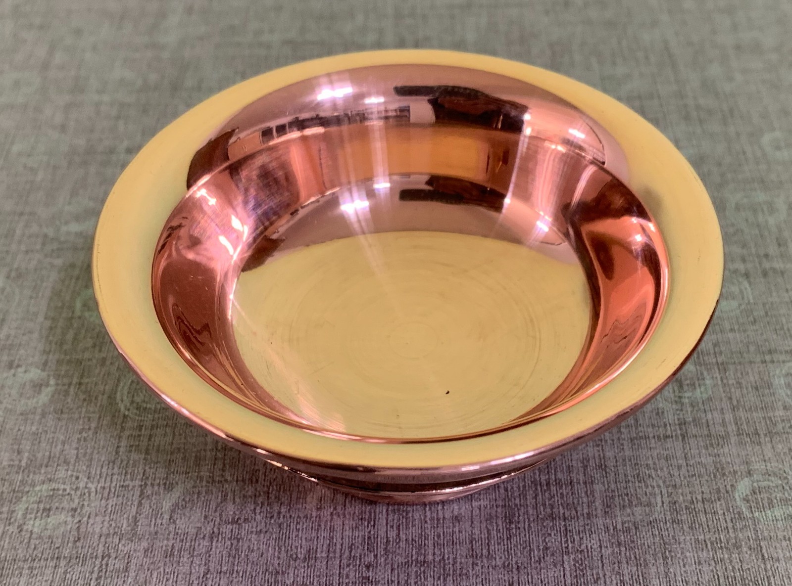 Mongolian Style Copper Bowl, Healing property 270ml 13cm diameter gallery