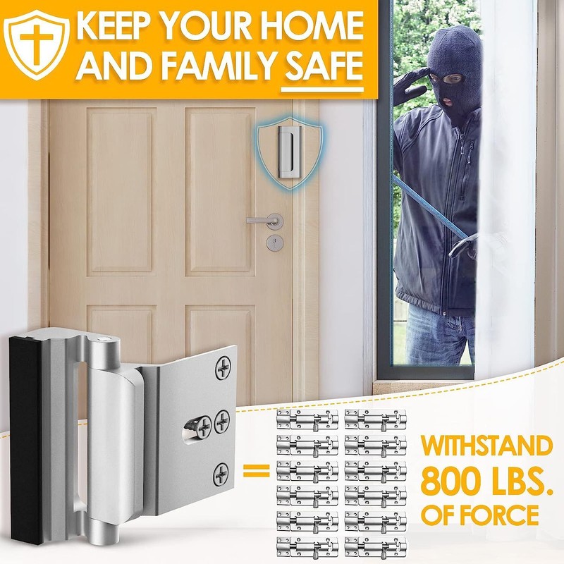 2 Pack Home Security Door Lock Childproof Door Reinforcement Lock Upgrade Design gallery