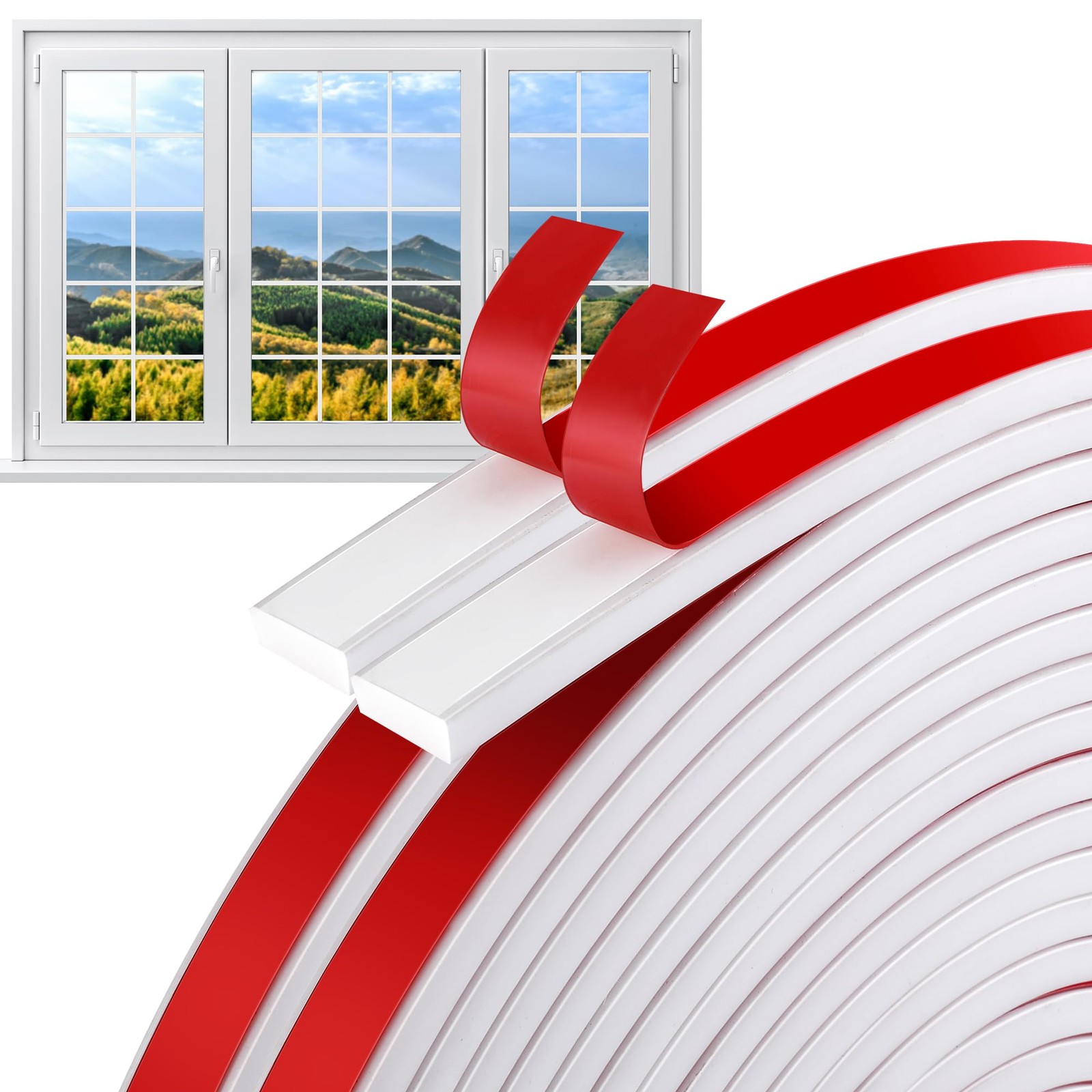 DECOHS 66 Ft Window Grille Inserts Grid Kit- TPE Self-Adhesive Peel and 66 gallery