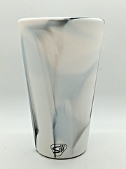 SiliPint 16oz Cup Silicone Camping Grey White Black Swirl