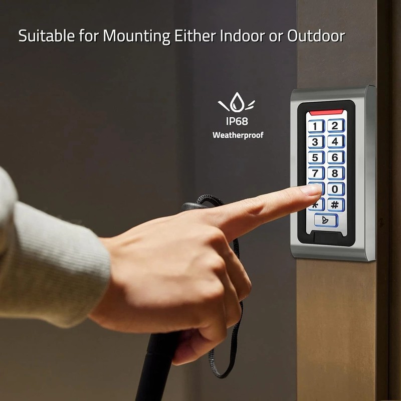 User-Friendly Weatherproof Access Control Keypad - 2000 Users & Bright Backlight gallery