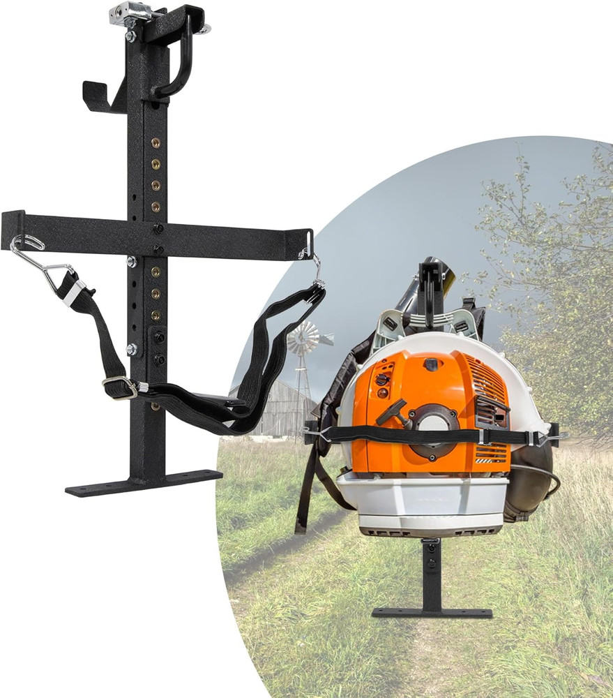 Backpack Blower Rack for Trailers Universal Storage Holder with Adjustable Holdi