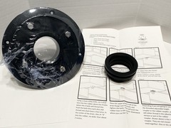 2″ ABS Shower Drain Base With Adjustable Ring + Rubber Coupling