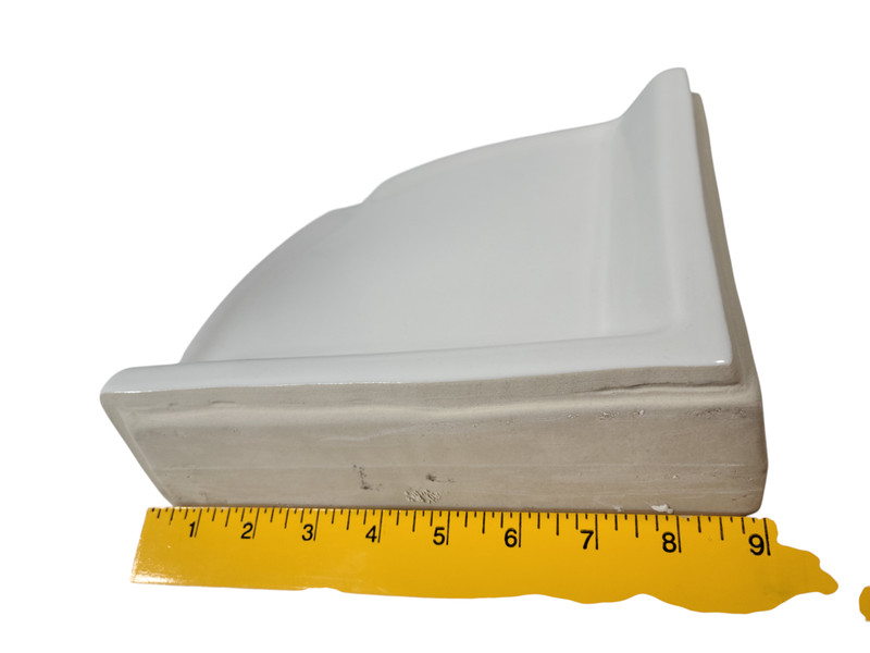 Vintage White Ceramic Shower Tile Corner Tray Soap Dish Ledge Shampoo Holder gallery